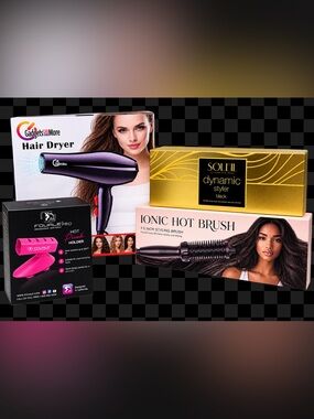 Dynamic Styler Ionic Hot Brush in Black,soleil flat iron, blow dryer, iron holde